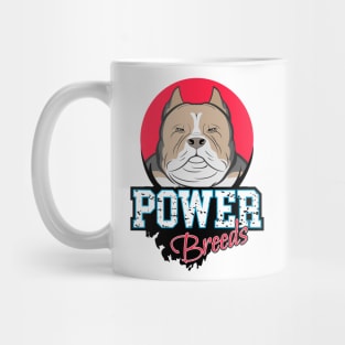 American Bully Fawn and White Colours | Power Breed Mug